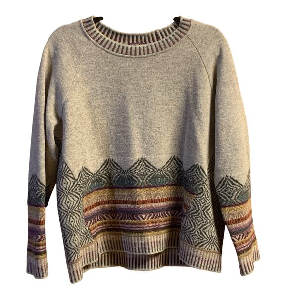 Catherine Andre Sweater Size M Womens Multi Color Fine Wool Made in France - Picture 1 of 8